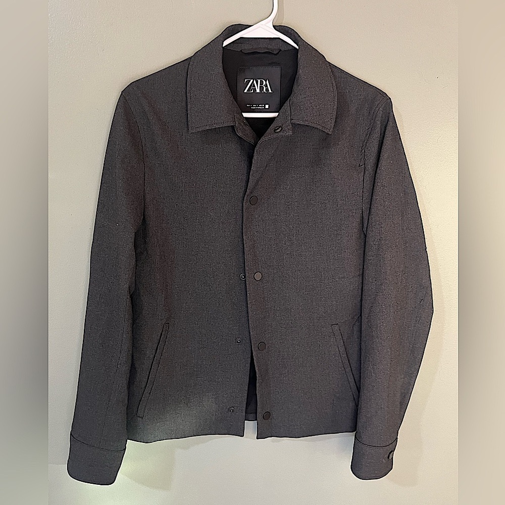 Zara Women’s Size Medium 4 Way Stretch Black Button Style Jacket size small